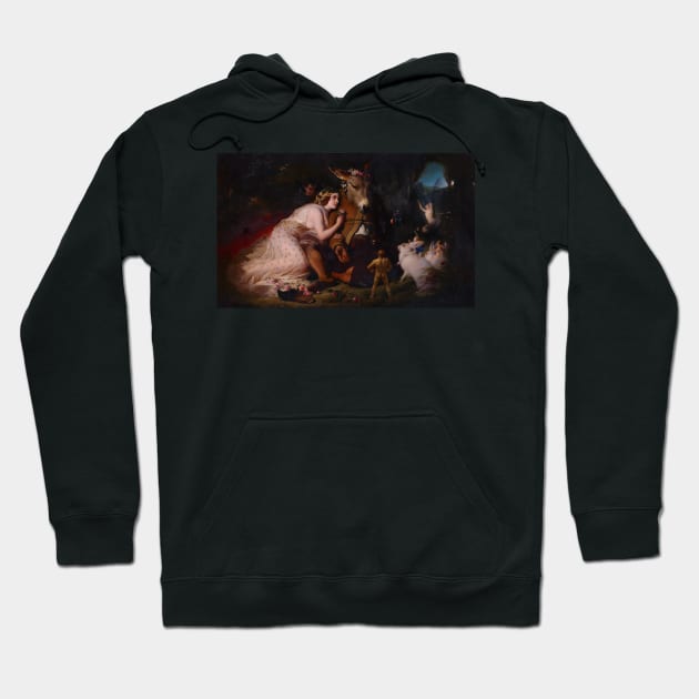 Titania and Bottom, A Scene from a Midsummer Nights Dream by Edwin Landseer Hoodie by wildtribe